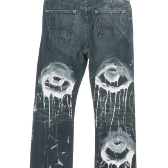 💙💙HOST PICK💙💙DESIGNER UNISEX IGNOZZI PAINTED JEANS - Picture 4 of 7